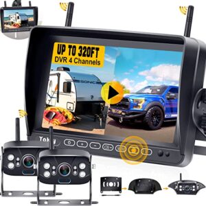 RV Backup Camera Wireless HD 1080P 2 Wireless Rear View Camera Highway Observation System