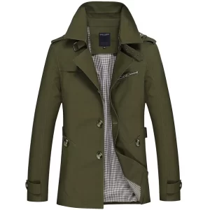 EAEOVNI – veste coupe-vent longue en coton pour homme, manteau, Trench, vêtement d’extérieur, à la mode, automne hiver