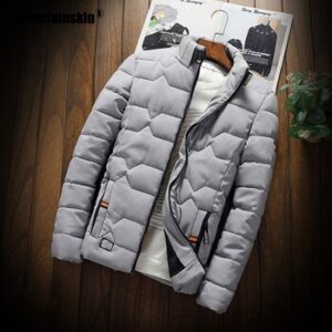 Mountainskin Winter Men Jacket 2021 Men’s New Casual Thicken Warm Cotton Jacket Slim Clothes Youth Soild Jacket Men’s Wear SA743