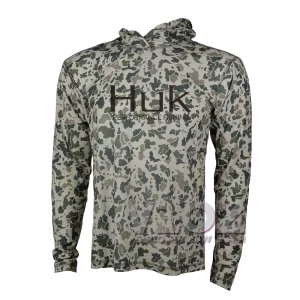 HUK – sweat-shirt De pêche à manches longues pour hommes, sweat-shirt De Protection solaire, respirant, à séchage rapide, Camouflage, vêtements De pêche