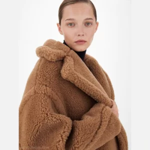 Top Quality 2022 Winter New High Fashion Women Teddy Bear Icon Parka Female X-Long Oversized Wool Coat Thick Warm Fur Outerwear