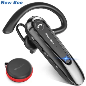 New Bee Écouteurs sans Fil Bluetooth avec Double Micro, Oreillettes avec Réduction du Bruit pour la Conduite, 5.0 B45