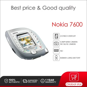 Nokia – téléphone portable 7600 débloqué, GSM 900/1800, écran de 2.0 pouces, appareil photo de 0,3 mpx, batterie de 850mAh, amovible, 3G