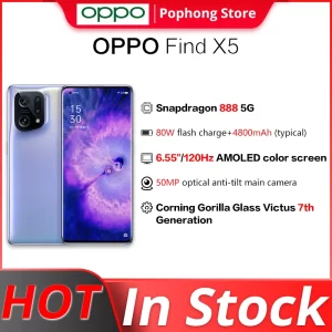 OPPO Téléphone Portable Find avec Charge Rapide, Smartphone 5G avec Écran Incurvé de 6,55 Pouces, AMOLED, LTPO, 120 Hz, Snapdragon 888 Octa Core, 80 W, NFC, X5