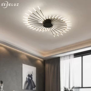 Plafonnier d’intérieur au design nordique chaud, luminaire décoratif d’intérieur, idéal pour un salon ou une chambre à coucher