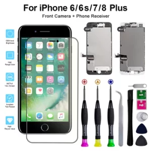 Full Set Assembly Complete Screen Replacement For iPhone 6 6S 7 8 Plus LCD Display Touch Screen With Front Camera+Phone Receiver