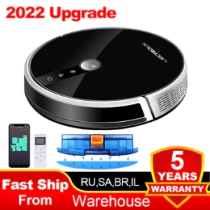 LIECTROUX C30B Robot Vacuum Cleaner AI Map Navigation,Memory,Smart Partition,WiFi App,6000Pa Suction,Electric Water Tank,Wet Mop